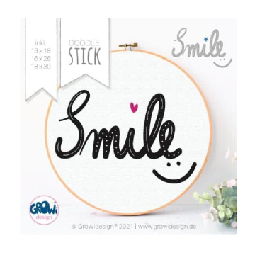 Borduurbestand GroWiDesign Statement Smile, Duits