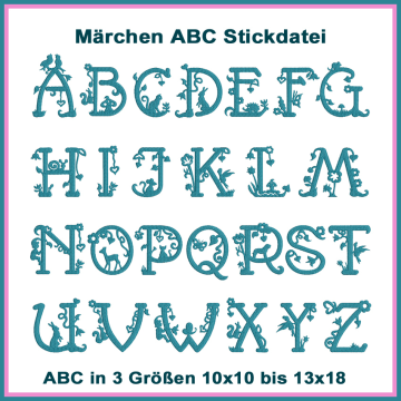 Stickdatei Rock Queen ABC Märchen