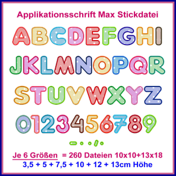 Stickdatei Rock Queen ABC Max