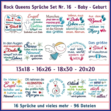 Stickdatei Rock Queen Baby-Geburt-Sprüche 16