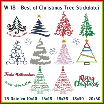 Stickdatei Rock Queen Best of Christmas Tree