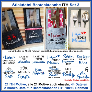 Stickdatei Rock Queen Bestecktaschen-Set 2