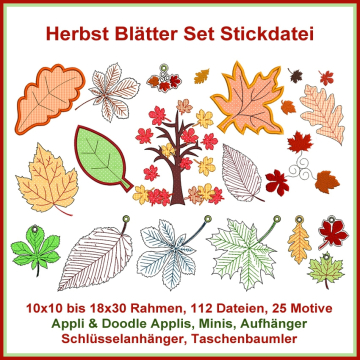 Stickdatei Rock Queen Blätter