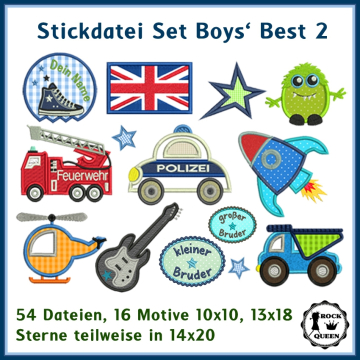 Stickdatei Rock Queen Boys' Best 2