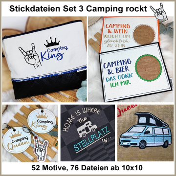 Stickdatei Rock Queen Camping rockt
