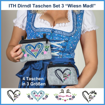 Borduurbestand Rock Queen Teelicht Dirndl Taschen 3, Duits