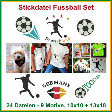 Stickdatei Rock Queen Fußball