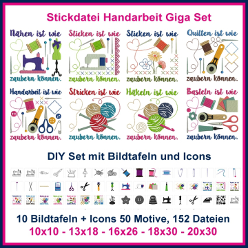 Stickdatei Rock Queen Giga-Handarbeitsset