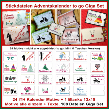 Borduurbestand Rock Queen Giga-Set Adventskalender to go