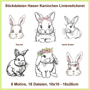 Borduurbestand Rock Queen Rabbits