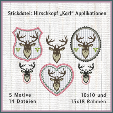 Stickdatei Rock Queen Hischkopf Karl