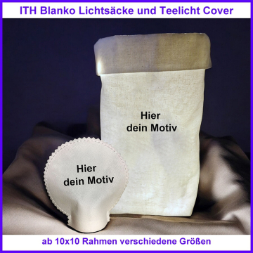 Stickdatei Rock Queen ITH Blanko Lichtbeutel / Teelicht, german