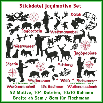 Stickdatei Rock Queen Jagdmotive