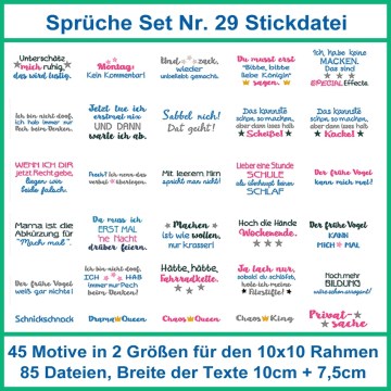 Stickdatei Rock Queen Kurzsprüche 29