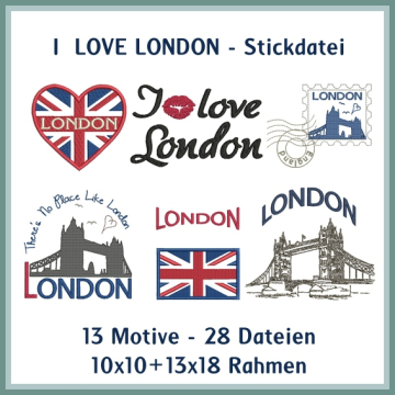 Stickdatei Rock Queen London