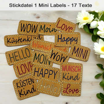 Stickdatei Rock Queen Mini Leather Label