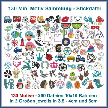 Stickdatei Rock Queen Mini Motiv Sammlung