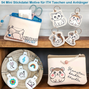 Stickdatei Rock Queen Mini-Bags Schlüsselanhänger, german