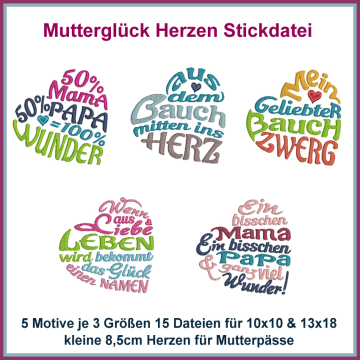 Stickdatei Rock Queen Mutterglück
