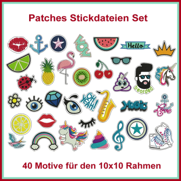 Stickdatei Rock Queen Patches