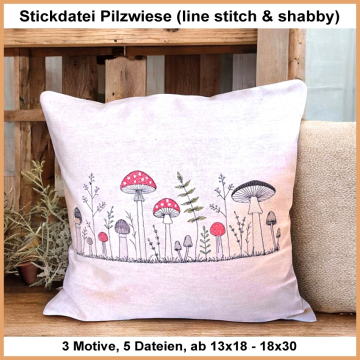 Fichier modèle broderie Champignons Rock Queen