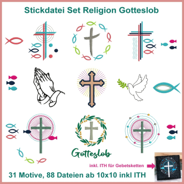 Stickdatei Rock Queen Religion Gotteslob