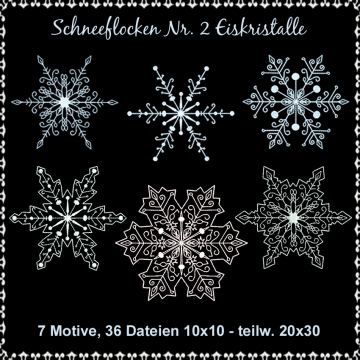 Stickdatei Rock Queen Schneeflocken 2