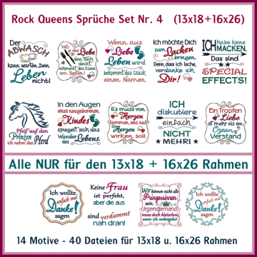 Stickdatei Rock Queen Sprüche 04