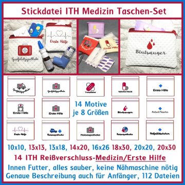 Stickdatei Rock Queen Taschen Medizin