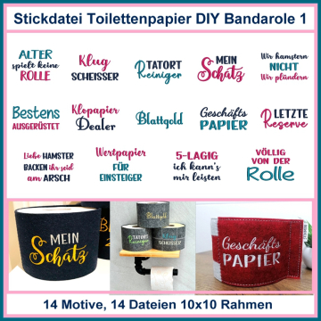 Stickdatei Rock Queen Toilettenpapier 01, german