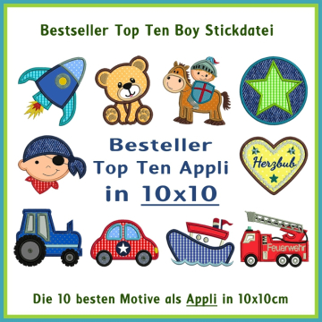Stickdatei Rock Queen Top Ten Boy Bestseller
