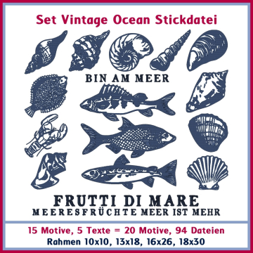 Stickdatei Rock Queen Vintage Ocean