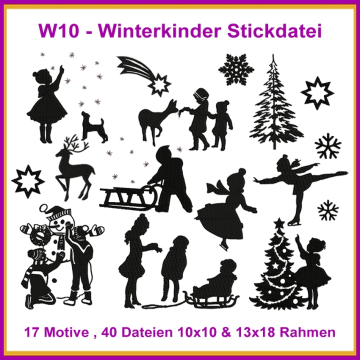 Stickdatei Rock Queen Winter Kids