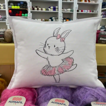 Borduurbestand Stickzebra Ballerina Häschen, Duits