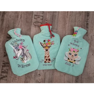Stickdatei Stickzebra Giraffe Blumenzauber, duits