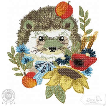 Borduurbestand Stickzebra herfst egel, Duits