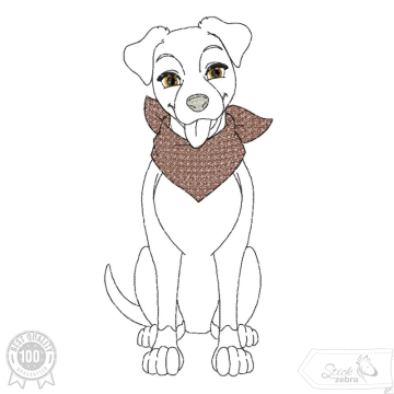 Borduurbestand Stickzebra hond 