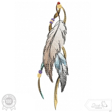Borduurbestand Stickzebra Indianen veren, Duits