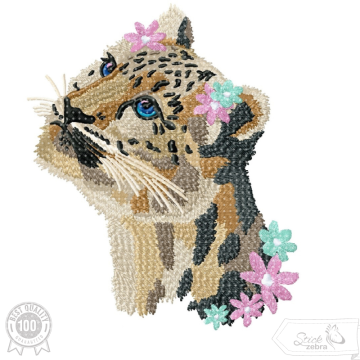 Borduurbestand Stickzebra Leopard, Duits