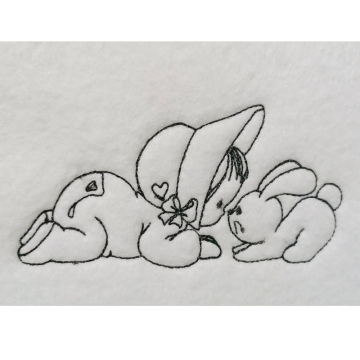 Stickdatei Stickzebra Niedliches Doodle Baby, duits