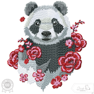 Borduurbestand Stickzebra Panda, Duits