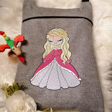 Stickdatei Stickzebra Prinzessin, duits