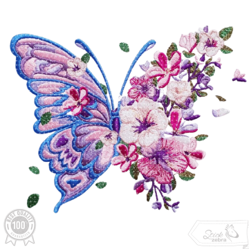 Borduurbestand Stickzebra Schmetterling, Duits