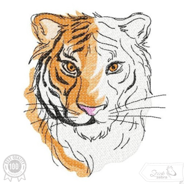 Borduurbestand Stickzebra Tiger Doodle, Duits
