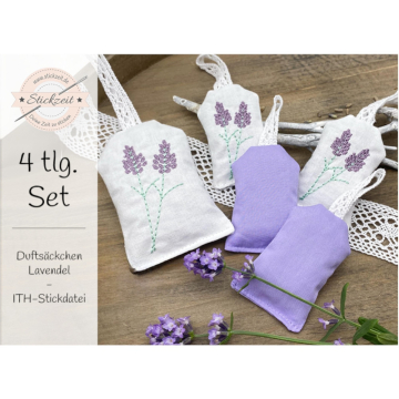 Fichier modèle broderie Sacs parfumés Lavande Stickzeit