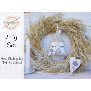 Fichier modèle broderie Petite maison 3D Stickzeit
