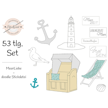Fichier modèle broderie Bord de mer chic Stickzeit
