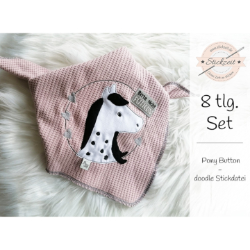 Fichier modèle broderie Écusson poney Stickzeit