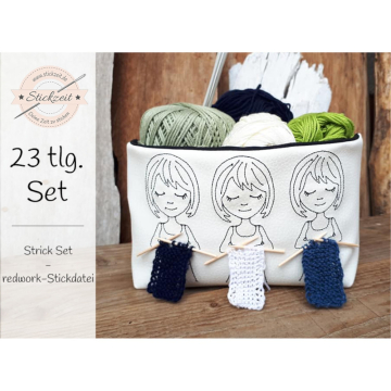 Fichier modèle broderie Tricoteuses Stickzeit