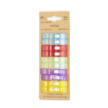 Stoff Clips groß 55 mm, multicolor